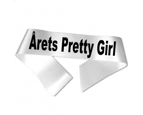 Årets Pretty Girl - Sort tryk - Ordensbånd Årets Pretty Girl - Sort tryk - Ordensbånd