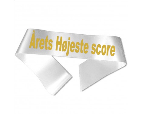 Årets Højste score - Metallic guld tryk - Ordensbånd Årets Højste score - Metallic guld tryk - Ordensbånd