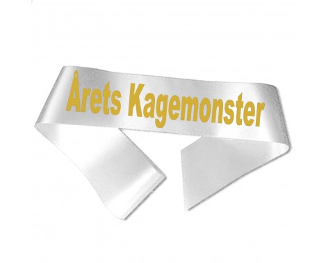 Årets Kagemonster - Metallic guld tryk - Ordensbånd Årets Kagemonster - Metallic guld tryk - Ordensbånd