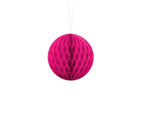 Mørk pink honeycomb 10 cm - papir bikube