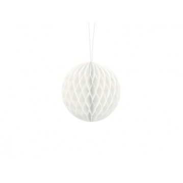 Hvid Honeycomb Bolde 10 cm – Skab en elegant feststemning