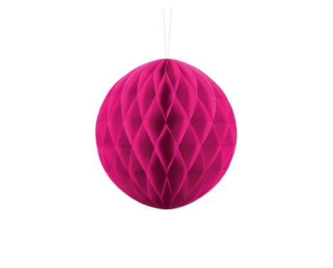 Mørk pink honeycomb 20 cm - papir bikube