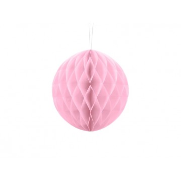 Lyserød honeycomb 20 cm - papir bikube