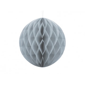 Lys grå honeycomb 30 cm - papir bikube