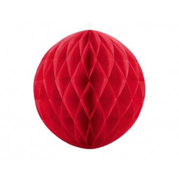 Rød honeycomb 40 cm - papir bikube