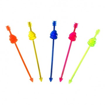 10 stk Cocktailpinde med hjerter 16cm