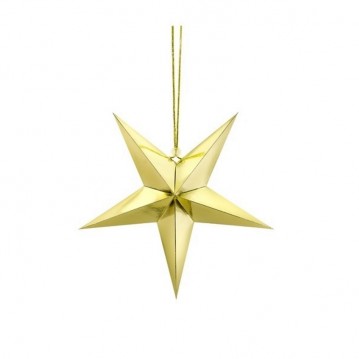 1 stk. Papirstjerne guld 45 cm 1 stk. Papirstjerne guld 45 cm