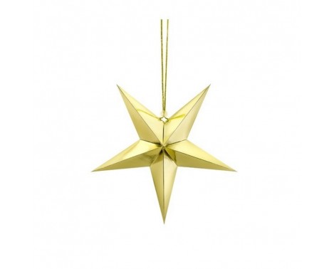 Papir stjerne guld 45cm
