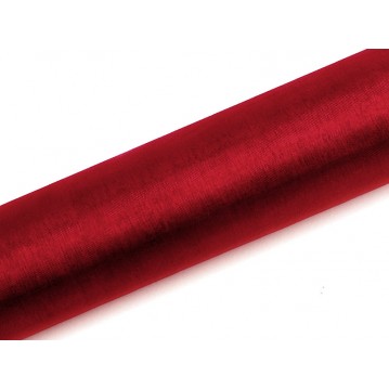 Organza Bordløber Rød 16 cm x 9 m – Perfekt elegance til enhver fest