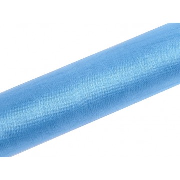 Organza Bordløber Himmelblå 16 cm x 9 m – Perfekt til enhver festlig lejlighed