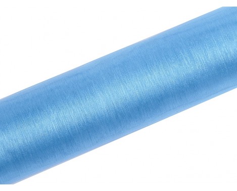 Organza Himmelblå 0,16 x 9 meter - glat silkelook