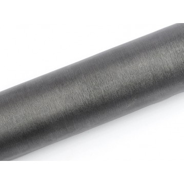 Organza Bordløber Grå 16 cm x 9 m – Perfekt elegance til enhver fest