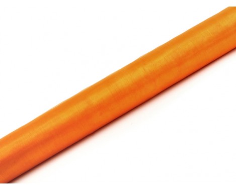 Organza Orange 0,36 x 9 meter - glat silkelook