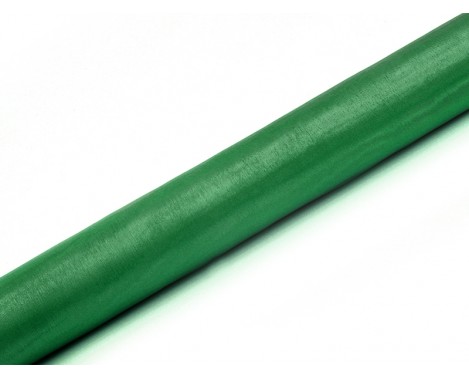 Organza Smaragd Grøn 0,36 x 9 meter - glat silkelook