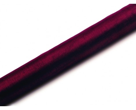 Organza Bordeaux 0,36 x 9 meter - glat silkelook