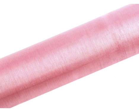 Organza Lys Pink 0,16 x 9 meter - glat silkelook