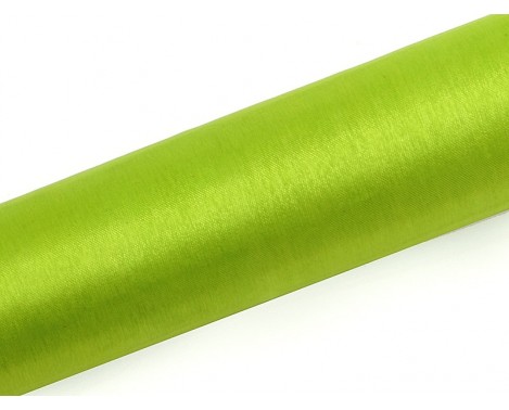 Organza Limegrøn 0,16 x 9 meter - glat silkelook