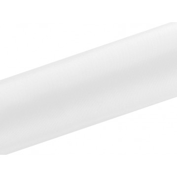 1 stk. Satin Bordløber Hvid 16 cm x 9 m – Tilfør elegance til festlige begivenheder
