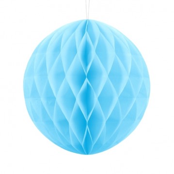 Lyseblå honeycomb 30 cm - papir bikube
