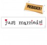 1 stk Just Married Nummerplade