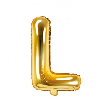 Folieballon Bogstav L Guld 35 cm – Perfekt til Festlig Dekoration & Temaer
