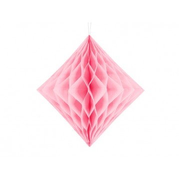 Lyserød diamant honeycomb 30 cm Lyserød diamant honeycomb 30 cm