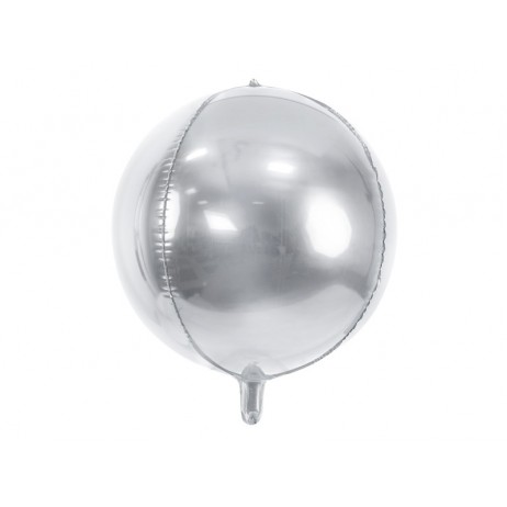 Folieballon bold 4D - sølv 16"