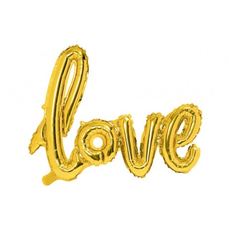 Love - tekst 29"  guld- folieballon