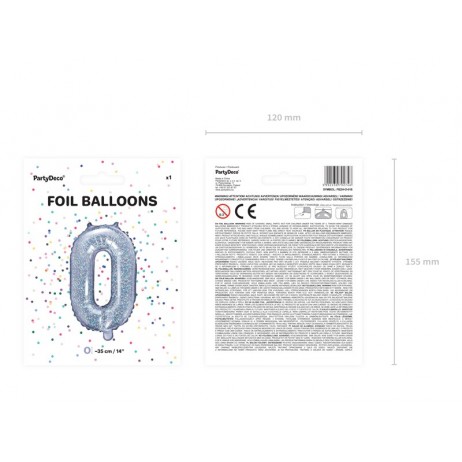Holografisk O bogstav ballon - ca 35 cm Holografisk O bogstav ballon - ca 35 cm
