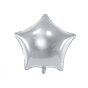 Sølv Stjerne 18" folieballon Sølv Stjerne 18" folieballon