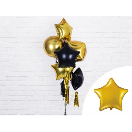Guld Stjerne 18" folieballon Guld Stjerne 18" folieballon
