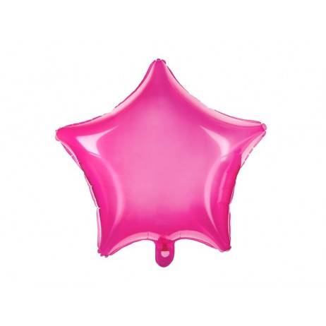 Neon pink stjerne 18" folieballon