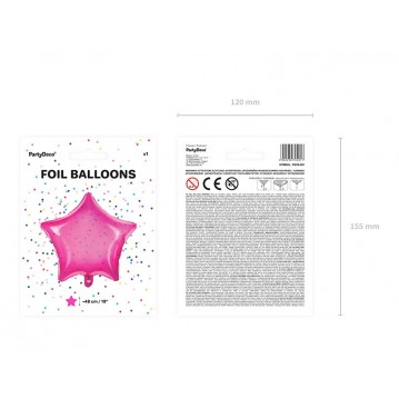 Neon pink stjerne 18" folieballon Neon pink stjerne 18" folieballon