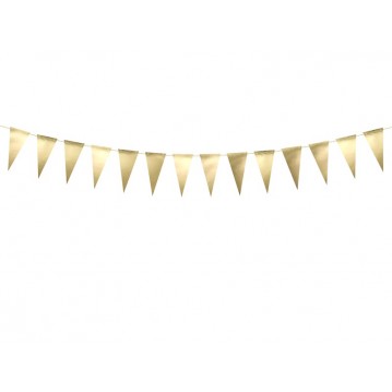 2,5 m. Vimpler Metallic guld - ind og udendørs 2,5 m. Vimpler Metallic guld - ind og udendørs