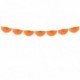 3m Guirlande 40 cm rosetter i orange