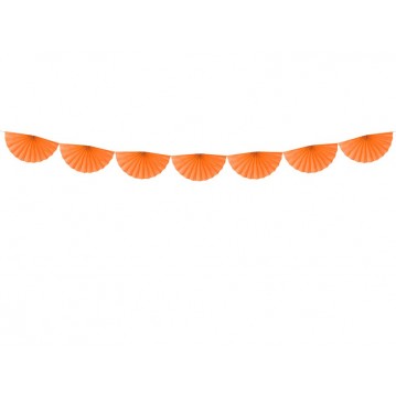 3m Guirlande 40 cm rosetter i orange 3m Guirlande 40 cm rosetter i orange