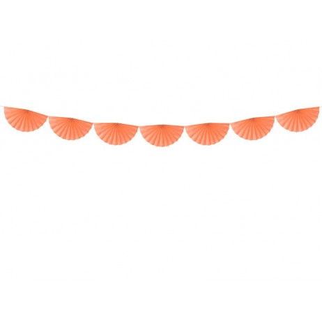 3m Guirlande 40 cm rosetter i fersken 3m Guirlande 40 cm rosetter i fersken