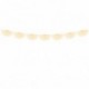 3m Guirlande 40 cm rosetter i lys creme