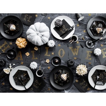 Happy Halloween banner - sort 20x175 cm Happy Halloween banner - sort 20x175 cm