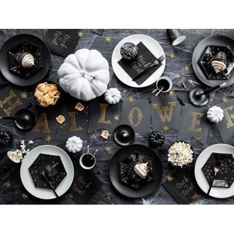 Happy Halloween banner - sort 20x175 cm Happy Halloween banner - sort 20x175 cm