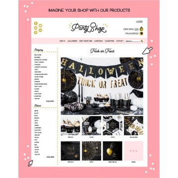 Happy Halloween banner - sort 20x175 cm Happy Halloween banner - sort 20x175 cm