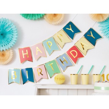 Happy Birthday banner - 175 cm - mix Happy Birthday banner - 175 cm - mix