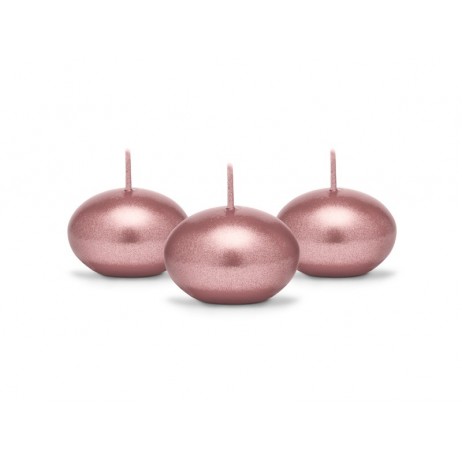 50 stk uparfumerede flydelys Metallice rose guld 50 stk uparfumerede flydelys Metallice rose guld