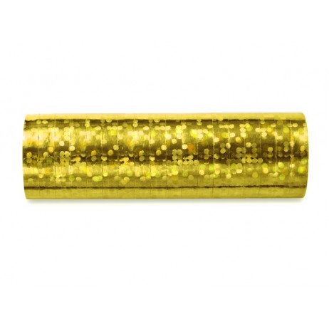 Serpentiner holografisk guld 3.8 m (1 rl/18 stk) Serpentiner holografisk guld 3.8 m (1 rl/18 stk)
