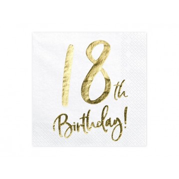 20 stk Servietter 18 år fødselsdag 20 stk Servietter 18 år fødselsdag
