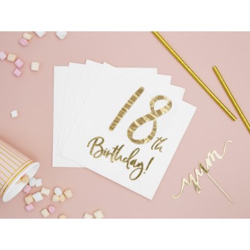 20 stk Servietter 18 år fødselsdag 20 stk Servietter 18 år fødselsdag