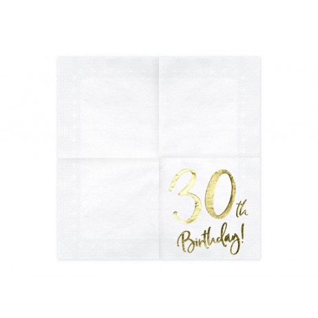 20 stk Servietter 30 år fødselsdag 20 stk Servietter 30 år fødselsdag