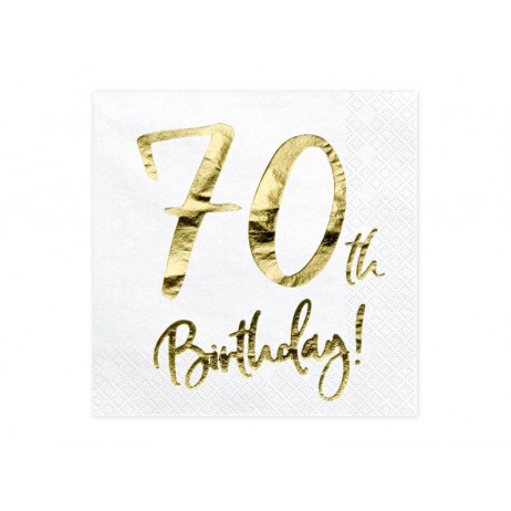 20 stk Servietter 70 år fødselsdag 20 stk Servietter 70 år fødselsdag