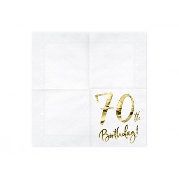 20 stk Servietter 70 år fødselsdag 20 stk Servietter 70 år fødselsdag