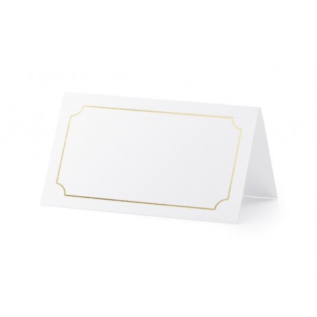 10 stk bordkort med guld ramme